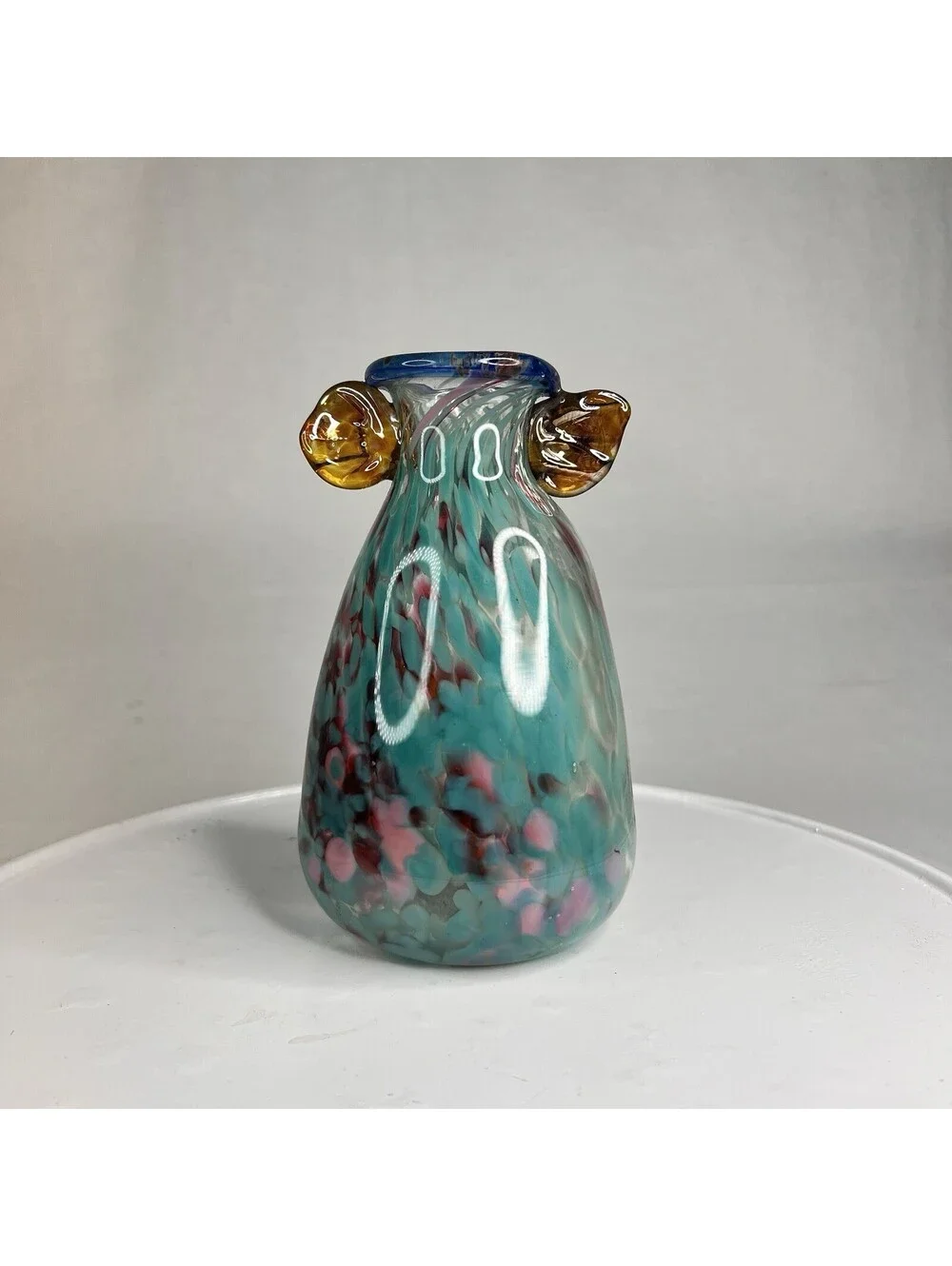 Hand-Blown Art Glass 7 inch High Vase